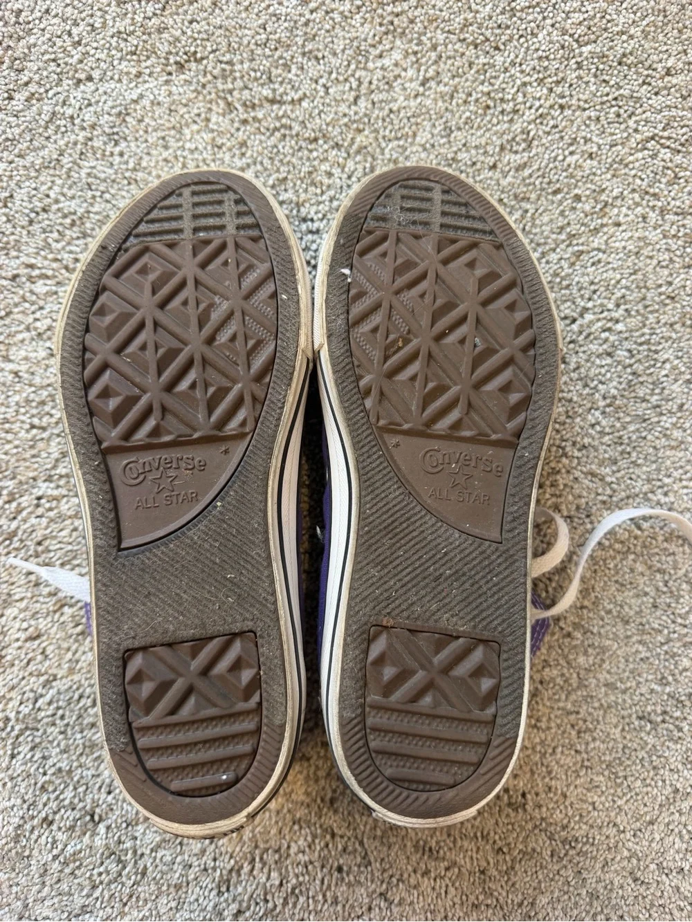 Youth Converse All Star Purple High-Top Canvas Sneakers- Size 3